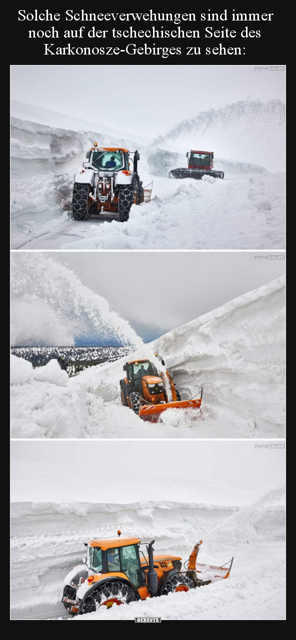 Solche Schneeverwehungen sind immer noch auf der.. - Lustige Bilder | DEBESTE.de