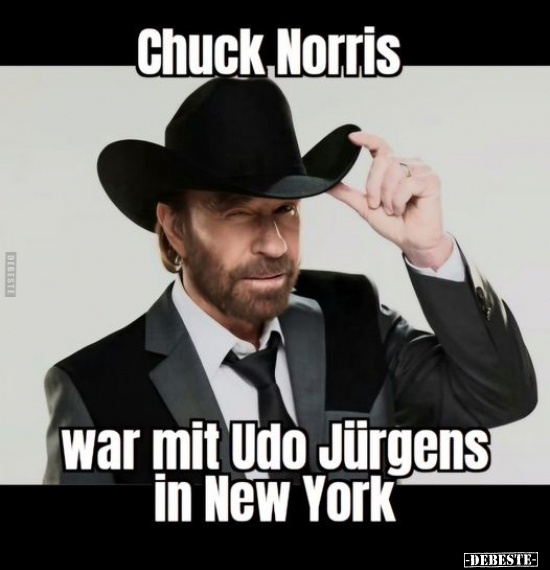 Chuck Norris war mit Udo Jürgens in New York.. - Lustige Bilder | DEBESTE.de