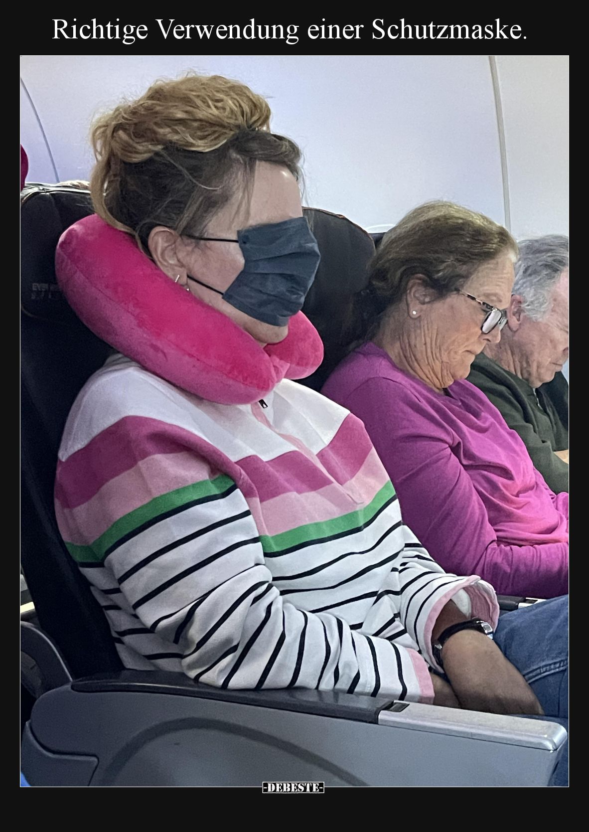 Richtige Verwendung einer Schutzmaske.