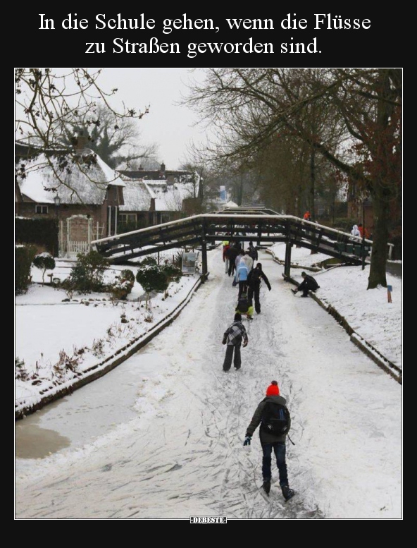 In die Schule gehen, wenn die Flüsse zu Straßen geworden.. - Lustige Bilder | DEBESTE.de