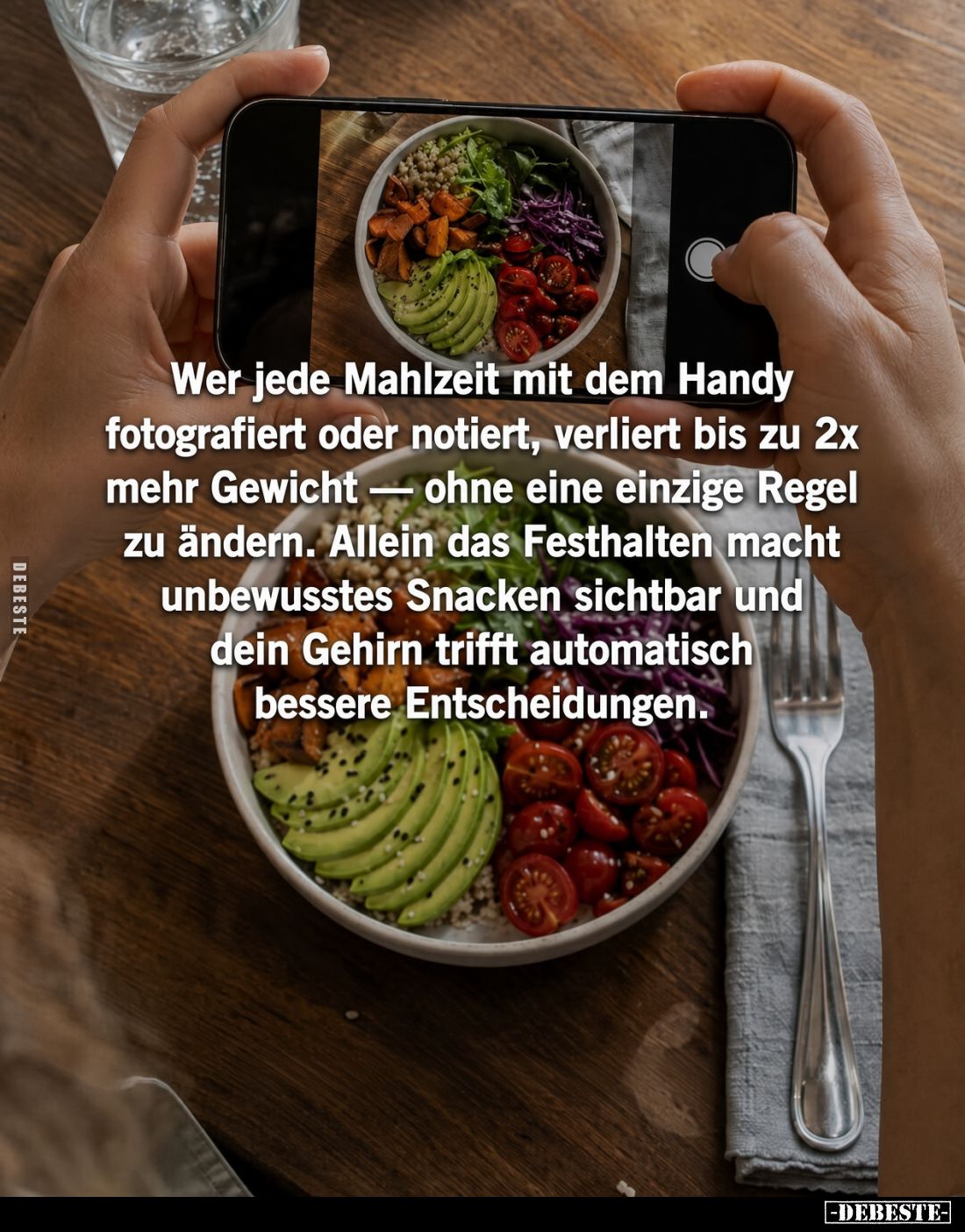 Wer jede Mahlzeit mit dem Handy fotografiert oder notiert, verliert bis zu 2x mehr Gewicht - ohne eine einzige Regel zu änder...
