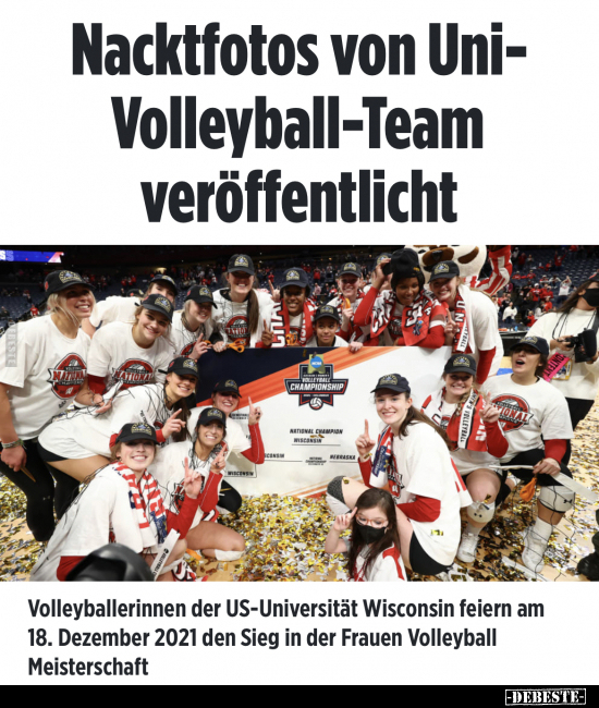Nacktfotos von Uni- Volleyball-Team veröffentlich.. - Lustige Bilder | DEBESTE.de
