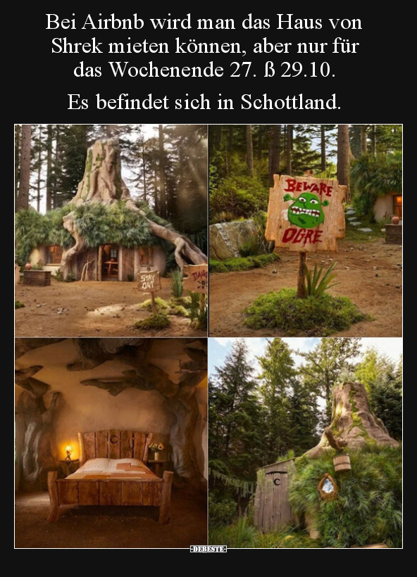 Bei Airbnb wird man das Haus von Shrek mieten können, aber.. - Lustige Bilder | DEBESTE.de