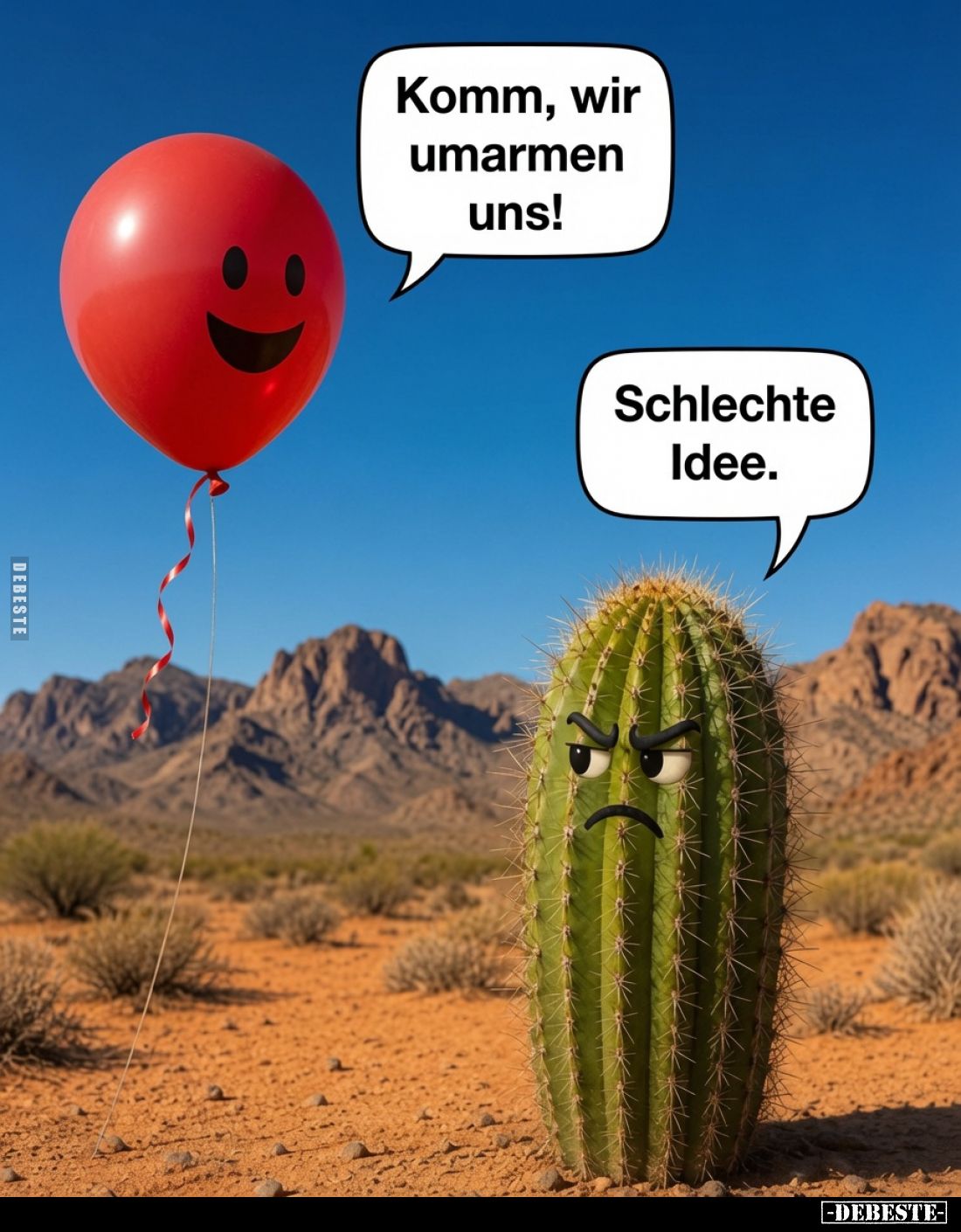 Komm, wir umarmen uns!
Schlechte Idee.