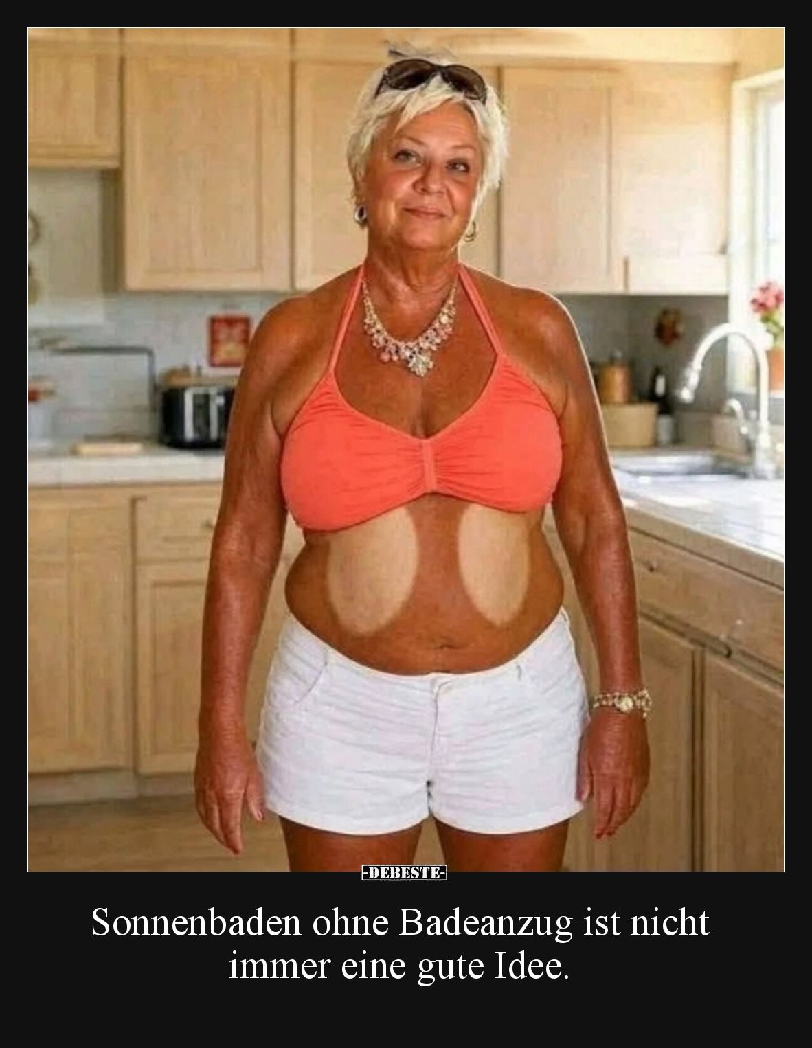Sonnenbaden ohne Badeanzug ist nicht immer eine gute.. - Lustige Bilder | DEBESTE.de