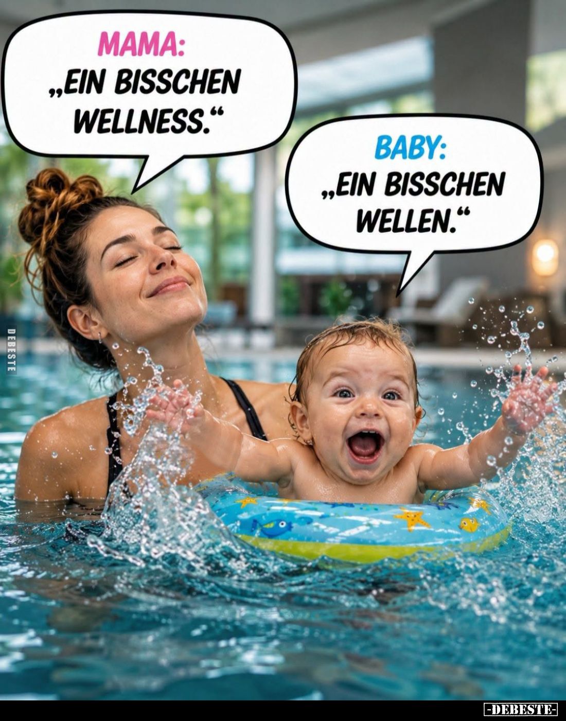 "Ein bisschen Wellness."
-
"Ein bisschen Wellen."