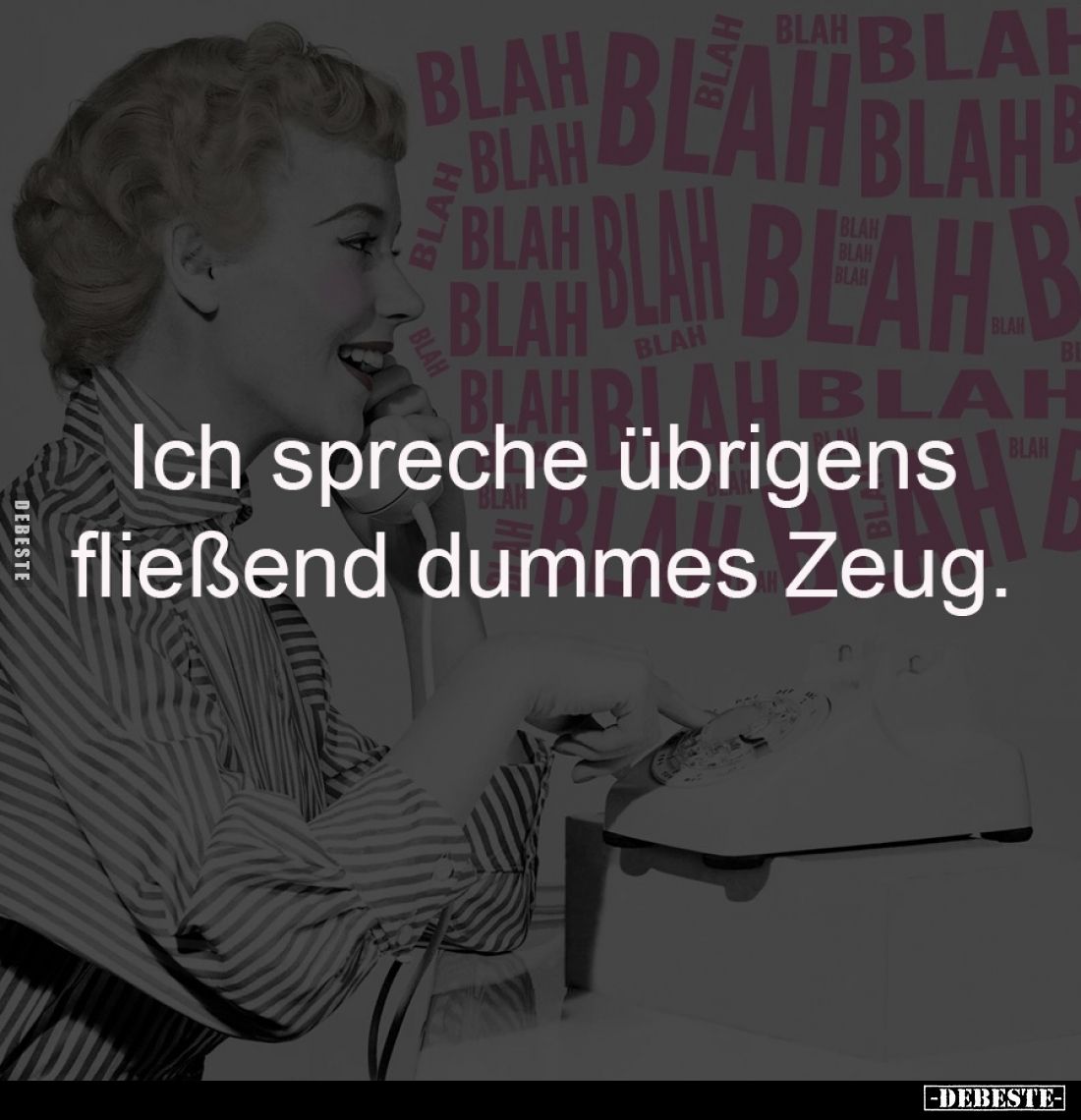 Ich spreche übrigens fließend dummes Zeug.