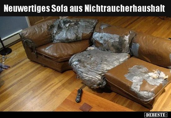 Neuwertiges Sofa aus Nichtraucherhaushalt.. - Lustige Bilder | DEBESTE.de
