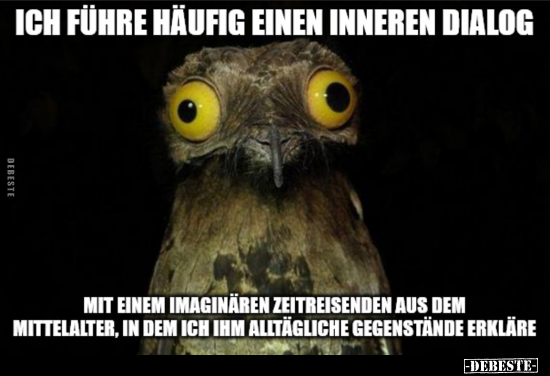 Ich führe häufig einen inneren Dialog.. - Lustige Bilder | DEBESTE.de