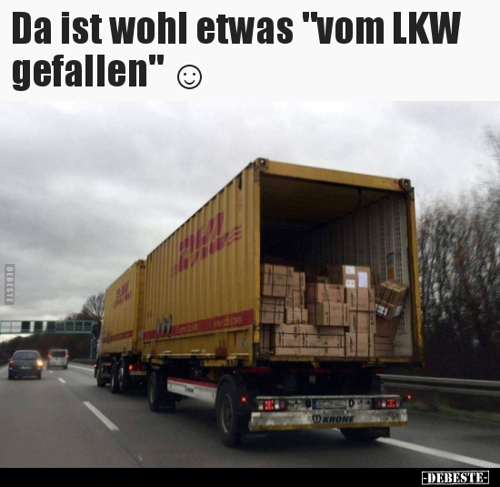 Da ist wohl etwas "vom LKW gefallen" ☺ - Lustige Bilder | DEBESTE.de