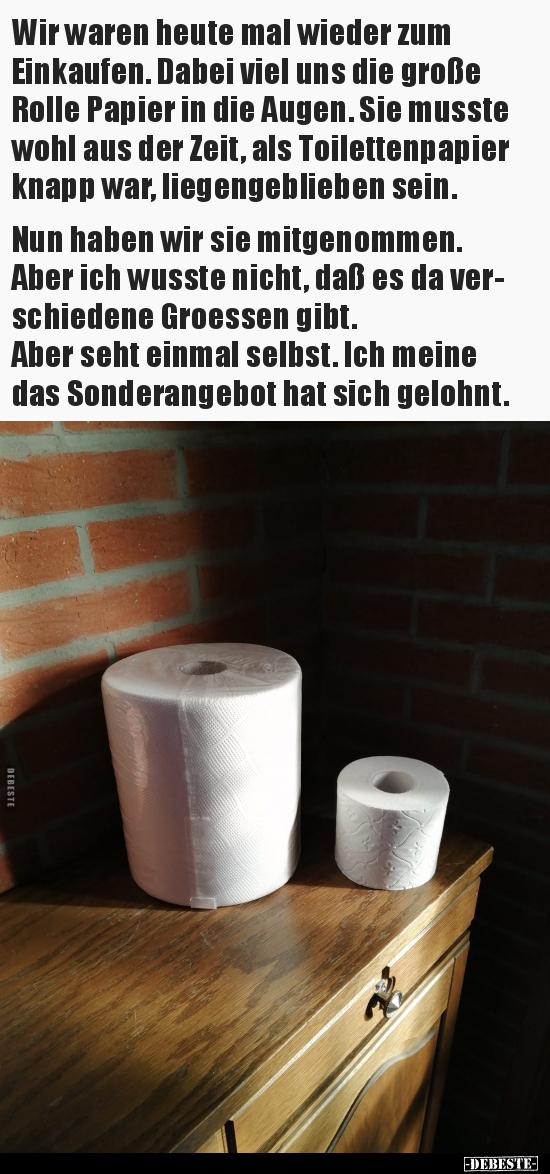 Wir waren heute mal wieder zum Einkaufen...