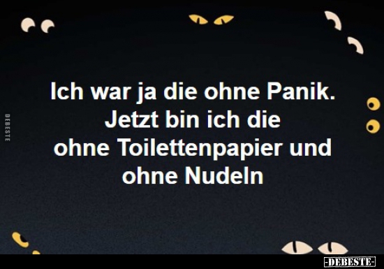 Ich war ja die ohne Panik...