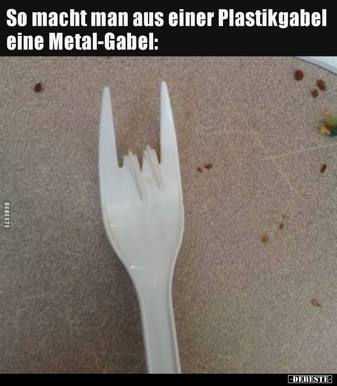 So macht man aus einer Plastikgabel eine Metal-Gabel.. - Lustige Bilder | DEBESTE.de