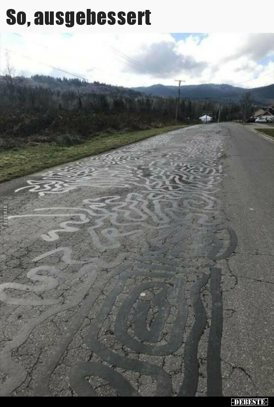 So, ausgebessert..