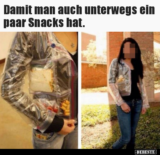 Damit man auch unterwegs ein paar Snacks hat... - Lustige Bilder | DEBESTE.de