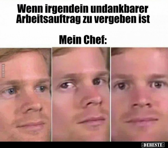 Wenn irgendein undankbarer Arbeitsauftrag zu vergeben ist..