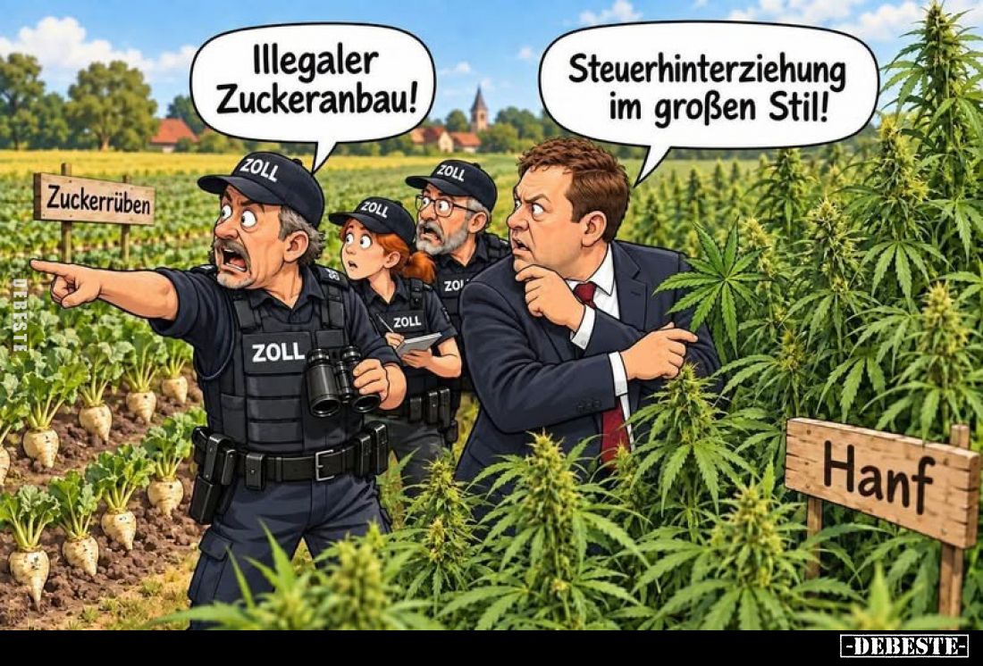 Illegaler Zuckeranbau!
-
Steuerhinterziehung im großen Stil!