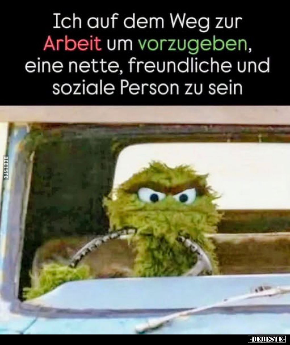 Ich auf dem Weg zur Arbeit um vorzugeben, eine nette, freundliche und soziale Person zu sein