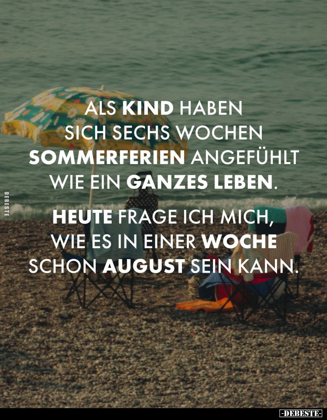 Als Kind haben sich sechs Wochen Sommerferien angefühlt wie ein ganzes Leben.
Heute frage ich mich, wie es in einer Woche sc...