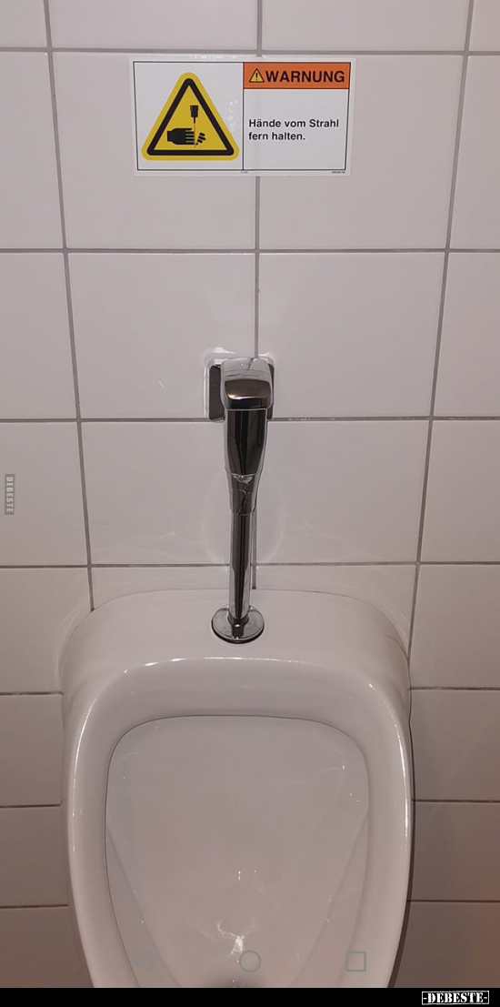 Hände von Strahl fern halten..