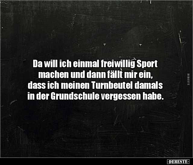 Da will ich einmal freiwillig Sport machen und dann fällt.. - Lustige Bilder | DEBESTE.de