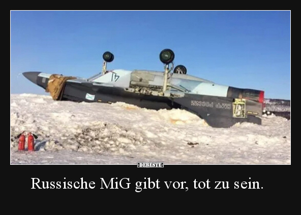 Russische MiG gibt vor, tot zu sein... - Lustige Bilder | DEBESTE.de