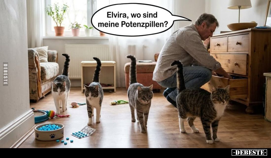 Elvira, wo sind
meine Potenzpillen?
