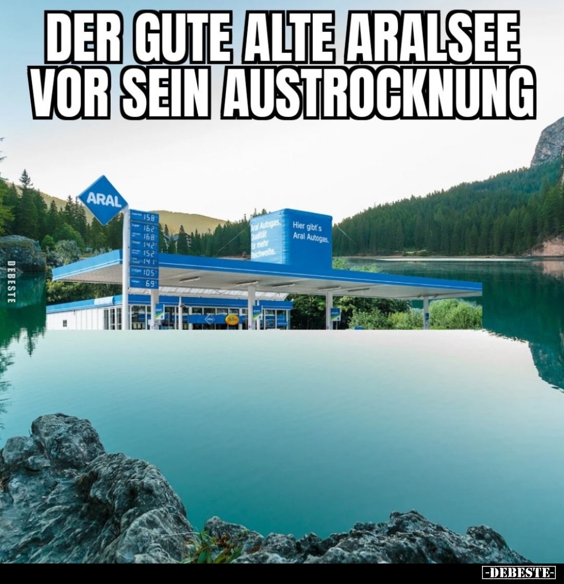 Der gute alte Aralsee vor sein Austrocknung.