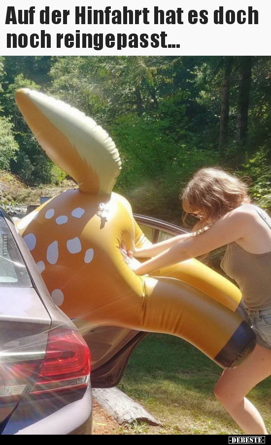 Auf der Hinfahrt hat es doch noch reingepasst...