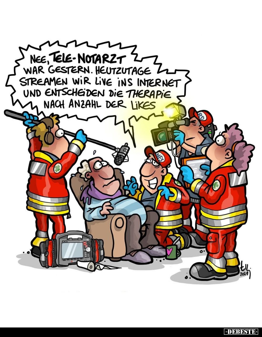 Nee, Telenotarzt war gestern. Heutzutage streamen wir Live ins Internet und entscheiden die Therapie nach Anzahl der Likes.