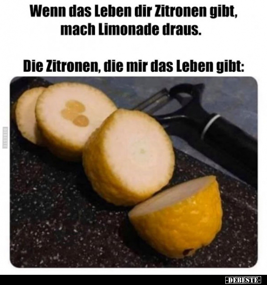 Wenn das Leben dir Zitronen gibt, mach Limonade draus... - Lustige Bilder | DEBESTE.de
