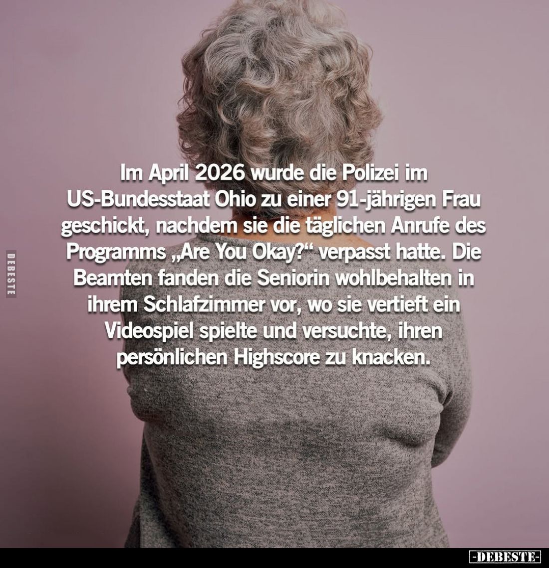 Im April 2026 wurde die Polizei im US-Bundesstaat Ohio zu einer 91-jährigen Frau geschickt, nachdem sie die täglichen Anrufe ...