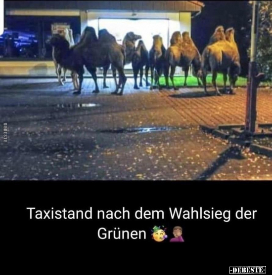 Taxistand nach dem Wahlsieg der Grünen.. - Lustige Bilder | DEBESTE.de