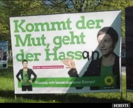 Kommt der Mut, geht der Hassan.. - Lustige Bilder | DEBESTE.de