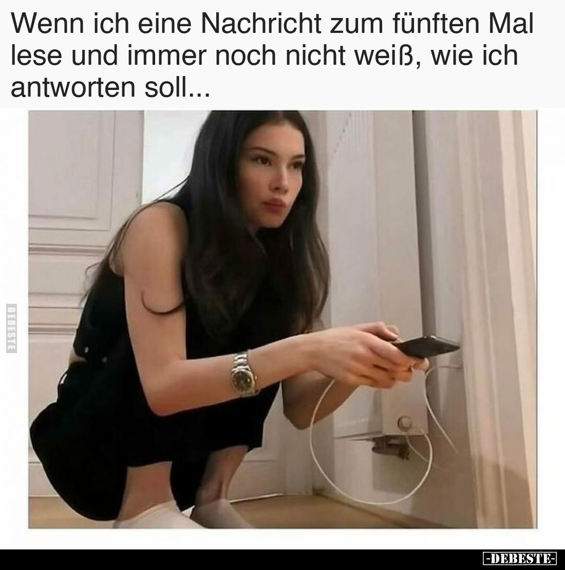 Wenn ich eine Nachricht zum fünften Mal lese und immer noch nicht weiß, wie ich antworten soll
