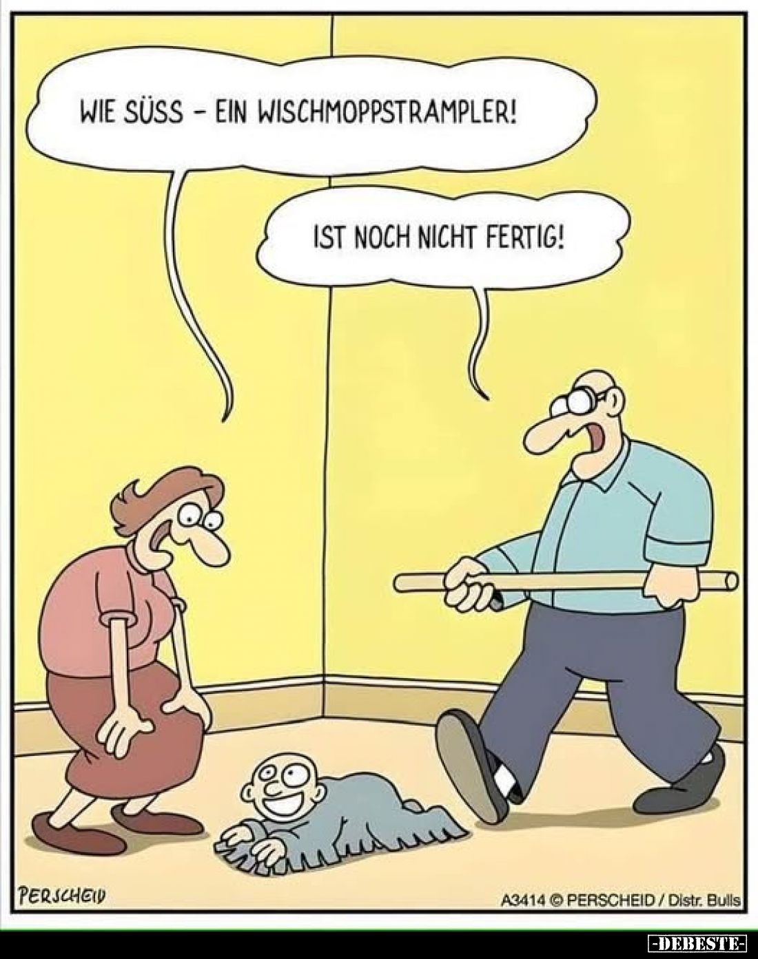 Wie süss – ein Wischmoppstrampler!
-
Ist noch nicht fertig!
