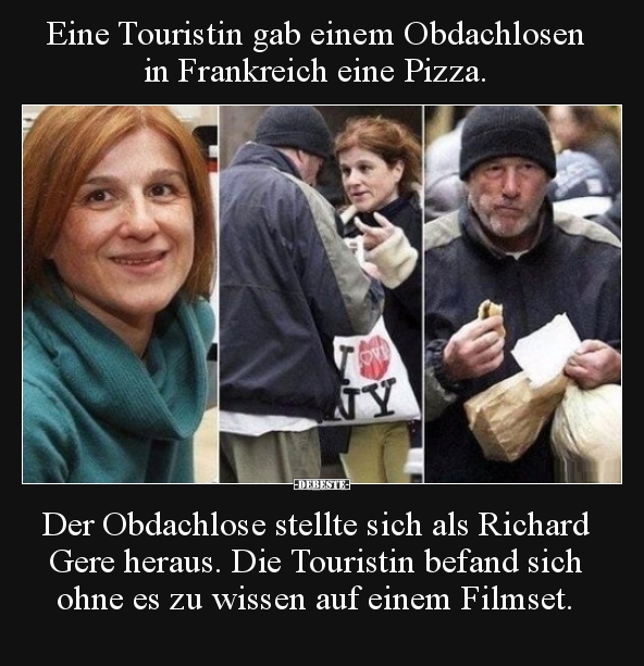 Eine Touristin Gab Einem Obdachlosen In Frankreich Eine Lustige Bilder Spruche Witze Echt Lustig