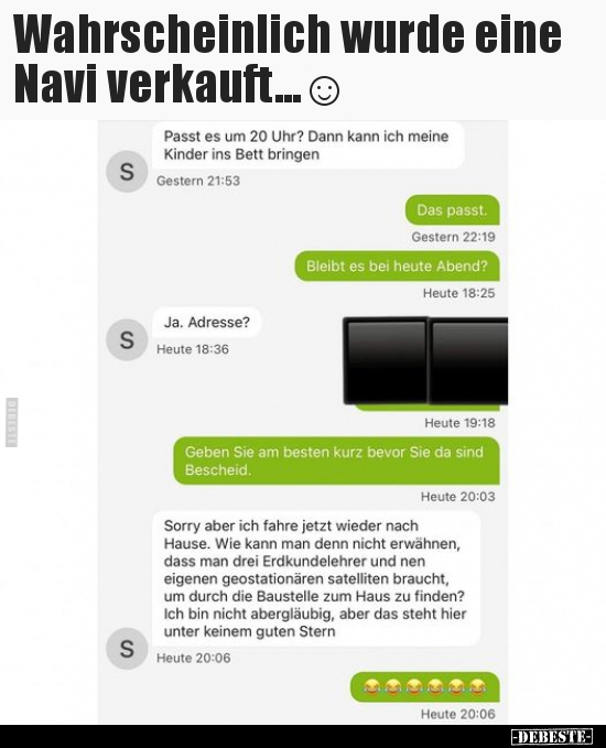 Wahrscheinlich wurde eine Navi verkauft...☺ - Lustige Bilder | DEBESTE.de