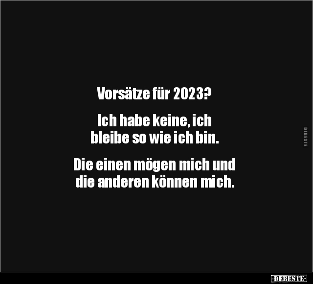 Vorsätze für 2023?.. - Lustige Bilder | DEBESTE.de