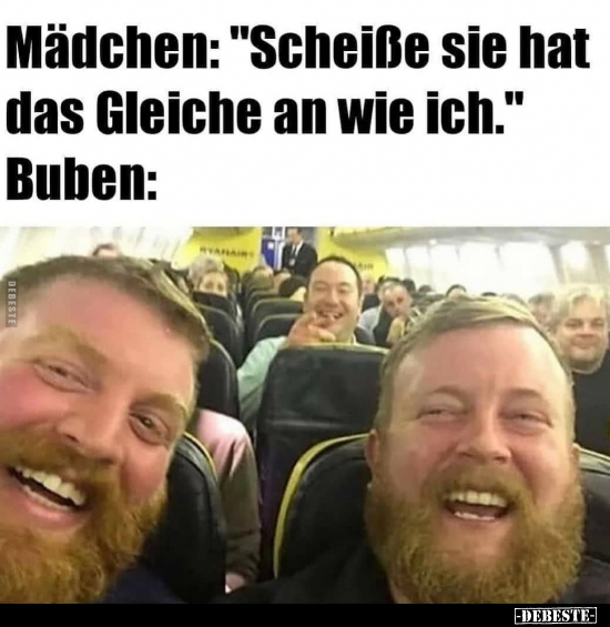 Mädchen: "Scheiße sie hat das Gleiche an wie ich."..