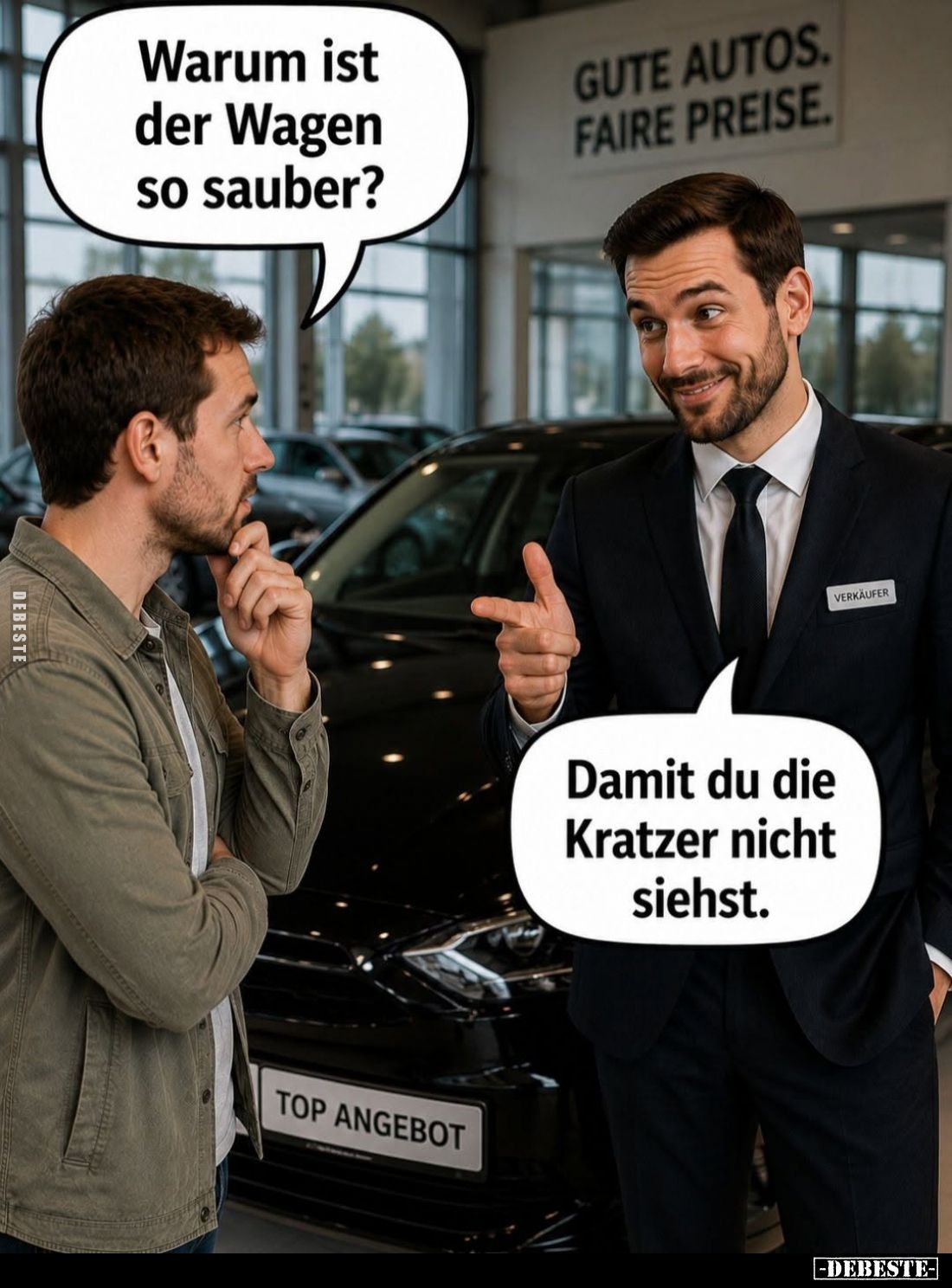 Warum ist der Wagen so sauber?
-
Damit du die Kratzer nicht siehst.
