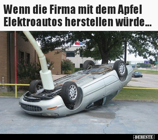 Wenn die Firma mit dem Apfel Elektroautos herstellen.. - Lustige Bilder | DEBESTE.de