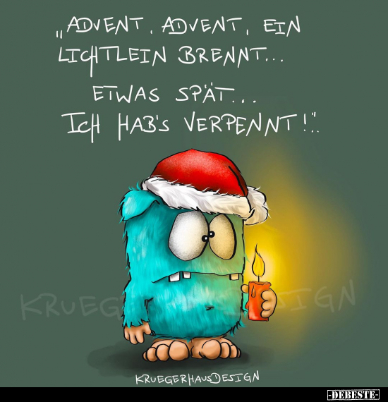 „Advent, Advent, ein Lichtlein brennt..." - Lustige Bilder | DEBESTE.de