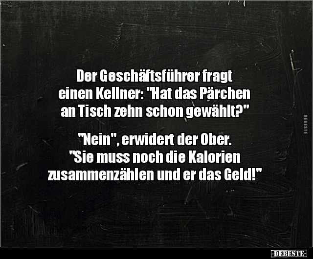 Der Geschäftsführer fragt einen Kellner.. - Lustige Bilder | DEBESTE.de