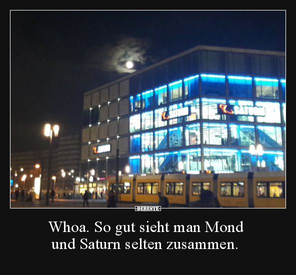 Whoa. So gut sieht man Mond und Saturn selten zusammen... - Lustige Bilder | DEBESTE.de