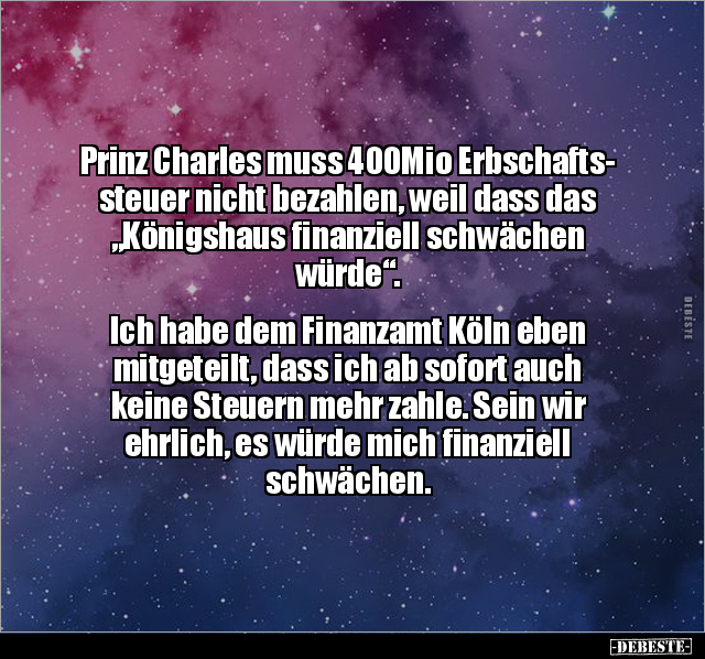 Prinz Charles muss 400Mio Erbschaftssteuer nicht.. - Lustige Bilder | DEBESTE.de