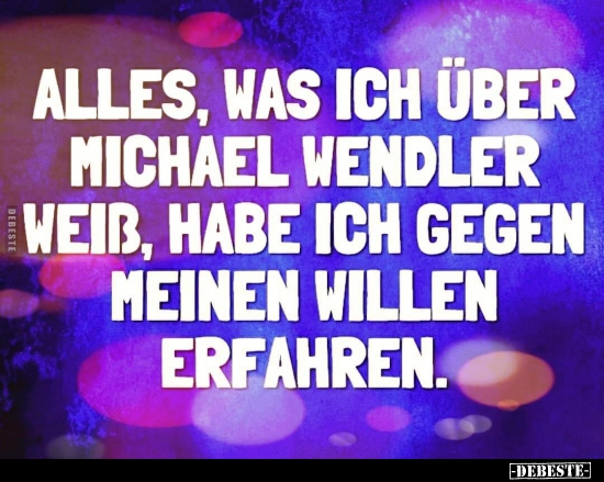 Alles, was ich über Michael Wendler weiß, habe ich gegen.. - Lustige Bilder | DEBESTE.de