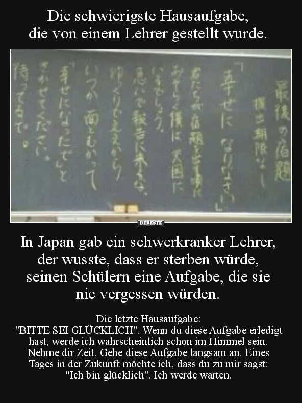 Die schwierigste Hausaufgabe, die von einem Lehrer.. - Lustige Bilder | DEBESTE.de