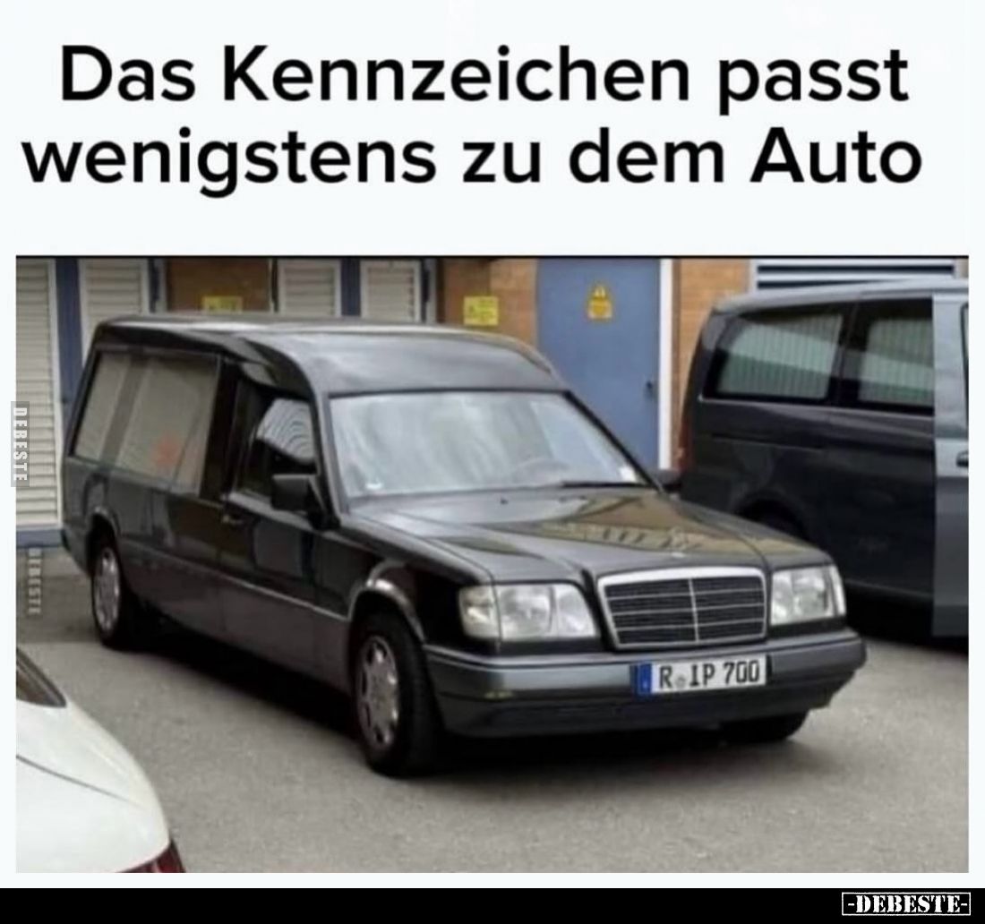 Das Kennzeichen passt wenigstens zu dem Auto
