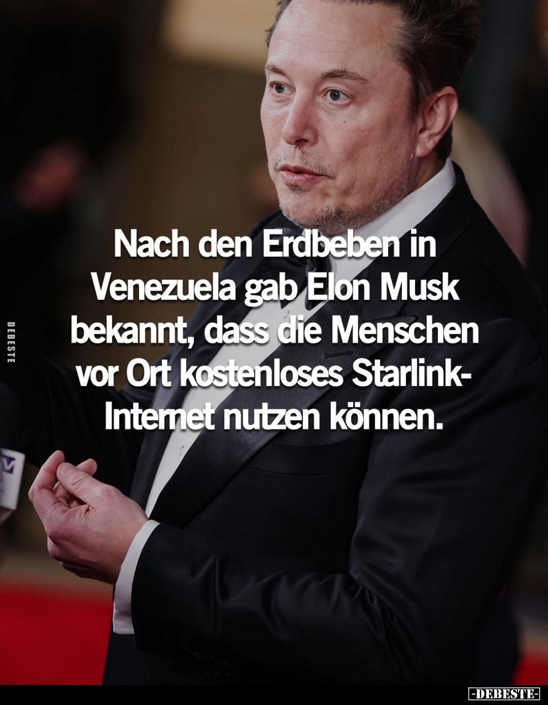 Nach den Erdbeben in Venezuela gab Elon Musk bekannt, dass die Menschen vor Ort kostenloses Starlink-Internet nutzen können.